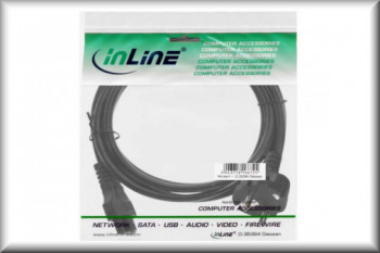 InLine Netzkabel für Notebook 3pol Kupplung (schwarz - 1,8m)