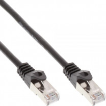 Inline SF/UTP Patchkabel CAT5e (1,0m - schwarz)