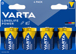 VARTA Alkaline Batterie LONGLIFE Power Mono (D - 4er)