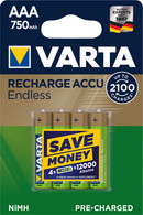 Akku Varta Recharge Endlsess Micro (AAA - 4er)