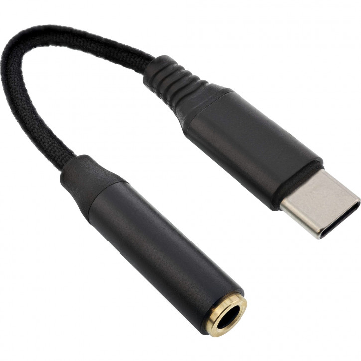 InLine USB-C Audio Adapterkabel St > Bu (USB-C/3,5mm schwarz)