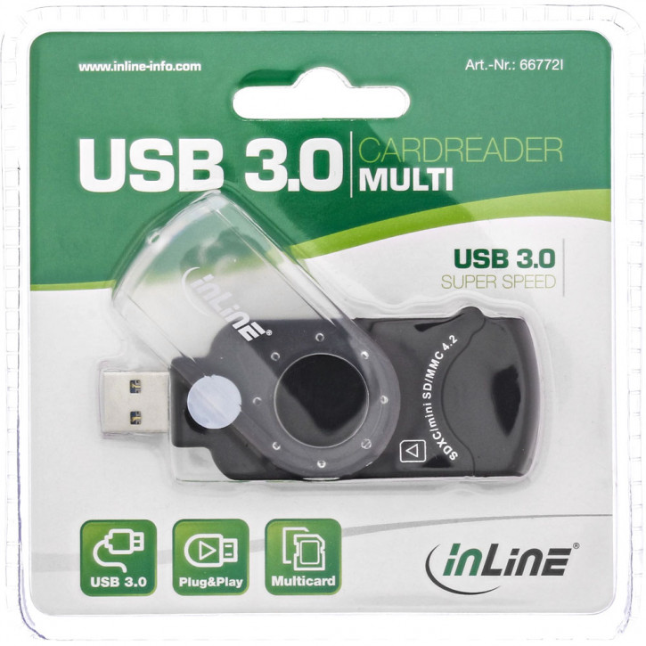 InLine USB 3.0 Mobile Card Reader (SD/SDHC/SDXC & microSD)