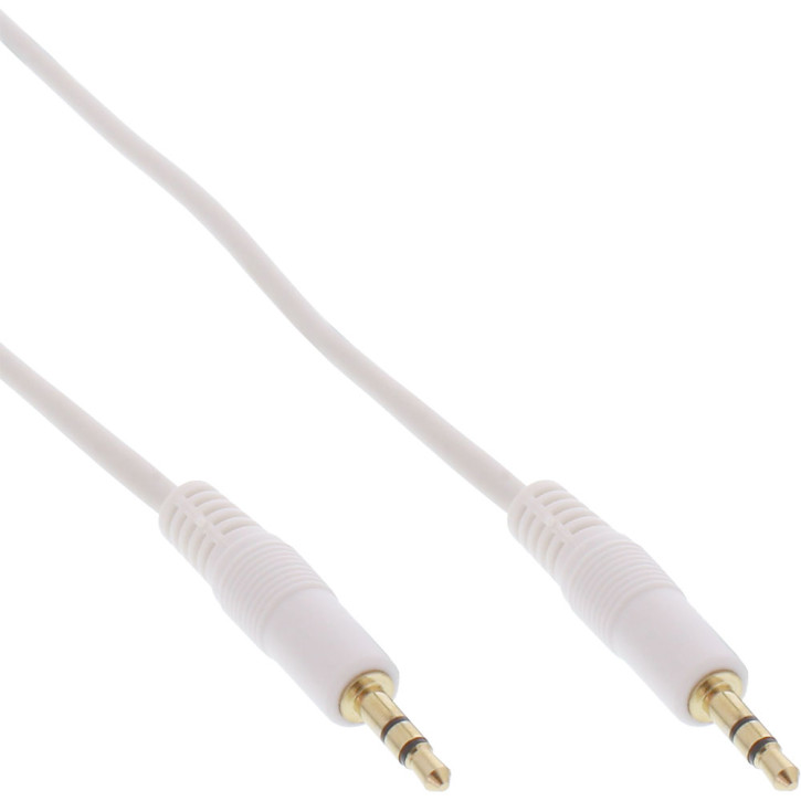 InLine Klinke Kabel Stereo St > St (3,5mm - weiß - gold - 1m)