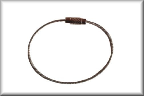 Drahtseil Schlüsselkette (15cm - Edelstahl)